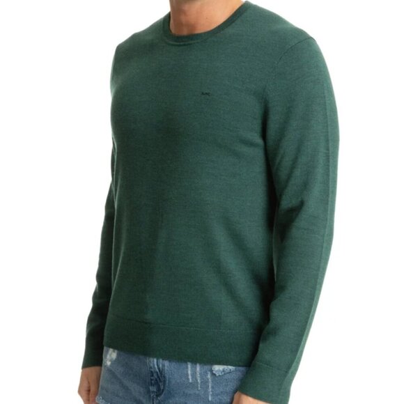 Michael Kors Men's Dark Green Long Sleeve Light Weight Sweater Size Medium - Picture 1 of 10